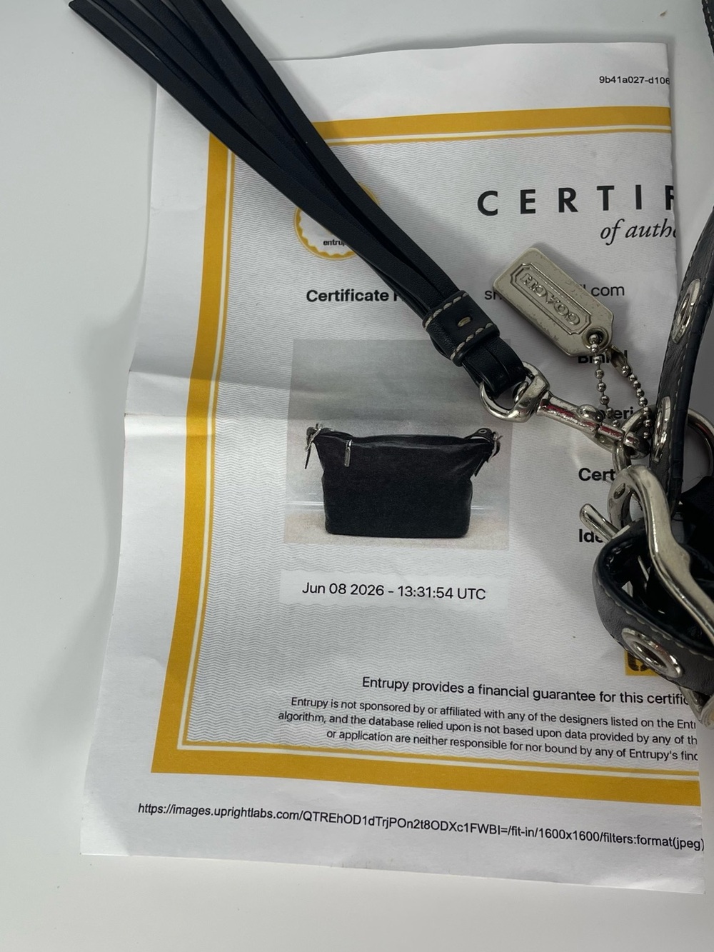 $25 LOW START Vintage Coach 1417 Black Leather EW Legacy Shoulder Bag w/ Tassel - Picture 2 of 12